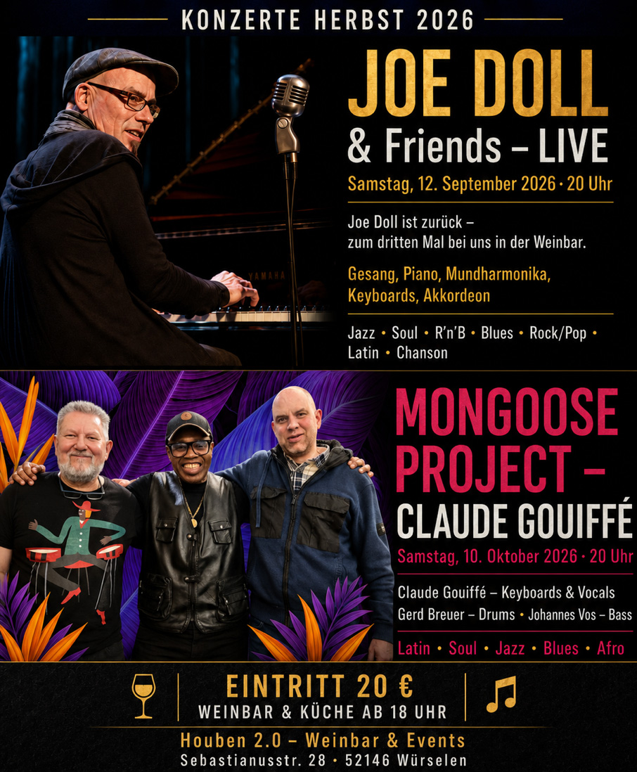 Konzerte Herbst 2026 / Upcoming concerts in Autumn 2026